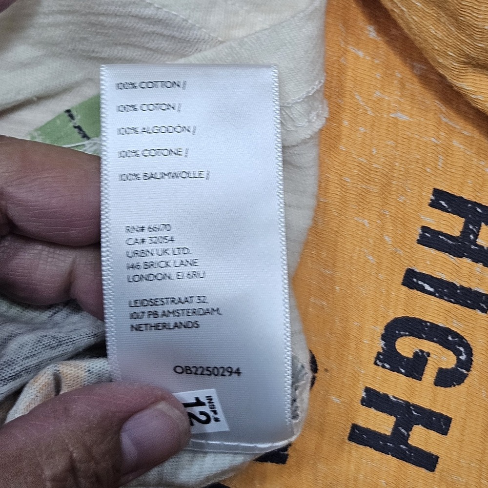 Pilcro Anthropologie Women's XL Orange Soda AOP Summer Muscle Tee Casual - Picture 11 of 12